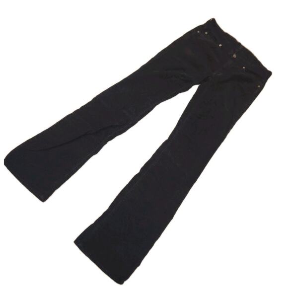 7 For All Mankind Black Kimmie Bootcut Corduroy Pants Sz 29 - Picture 1 of 5